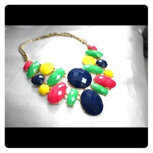 Primary color statement necklace